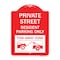 Signmission Private Street Private Street Resident Parking Tow Away Zone Aluminum Sign, 18" x 24", RW-1824-23240 A-DES-RW-1824-23240 - alternate 1